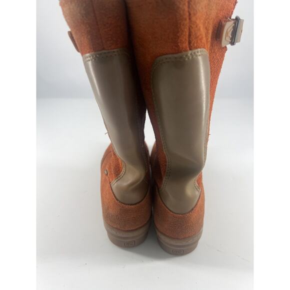 Keen Wilamette Mid Calf Boots Womens Size 6.5 Orange Suede Waterproof Pull On - Picture 8 of 10